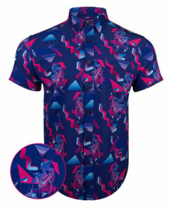 Prehistoric Blue Button Down Shirt Tactical Hawaiian Shirt Gift Ideas For Brother