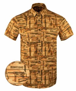 Munitions Button Down Shirt Gun Hawaiian Shirt Present For Gun Lovers