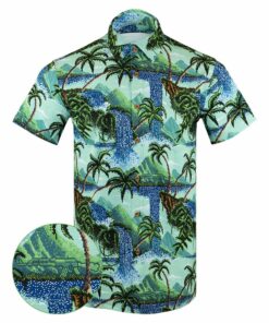 Pixel Paradise Button Down Shirt Tactical Aloha Shirt Birthday Ideas For Husband