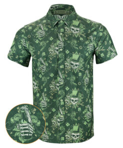 Irish Hand Grenade Button Down Shirt Tactical Hawaiian Shirt Best Birthday Gift For Father