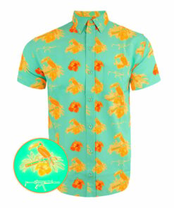 Cans And Toucans Mint Button Down Shirt Outdoor Hawaiian Tactical Shirt Gifts For Friends