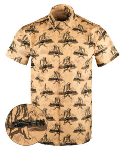 Bear Arms Button Down Shirt Tactical Aloha Shirt Birthday Present For Husband