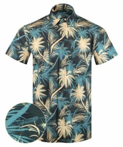 Luau Blue Button Down Shirt Tactical Tropical Print Shirt Cool Christmas Gifts For Guys