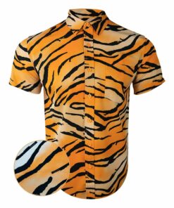 Tiger Button Down Shirt Tactical Hawaiian Shirt Good Gifts For Boyfriend