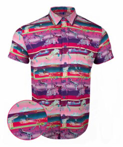Vapor Button Down Shirt Tactical Aloha Print Shirt Pro Gun Merch Birthday Gift For Husband -WearandDecor