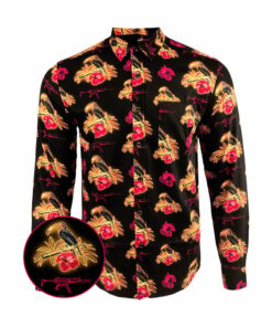 Cans and Toucans Long Sleeve Button Down Shirt Deadair Silencers x Retro Rifle Collab Shirt -WearandDecor