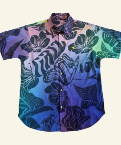 Griz Merch GRiZ Floral Warp Button Up Shirt Birthday Gift For Husband - WearandDecor