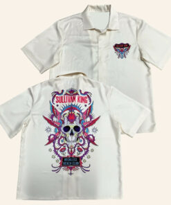 Sullivan King Merch Reckless Beach Club Button Up Shirt Demented Skull Shirt Gifts For Him - WearandDecor