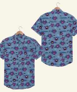 Anime Merch Pokemon Ghost Button Up Shirt Best Gifts For Boyfriend