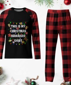 This Is My Christmas Hawaiian Shirt Plaid Pajama Set Flower Gift Ideas For Girl