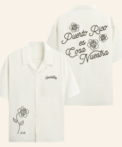 Rauw Alejandro Merch Puerto Rico Es Cosa Nuestra Button Up Shirt Gifts For Music Fans - WearandDecor
