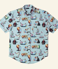 Saturday Night Live Merch SNL 50 x RSVLTS Lunch Lady Land Button Up Shirt Best Gifts For Fans - WearandDecor
