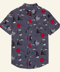 Star Wars Merch Darth Vader Dark Side Button Up Shirt Gifts For Brothers - WearandDecor