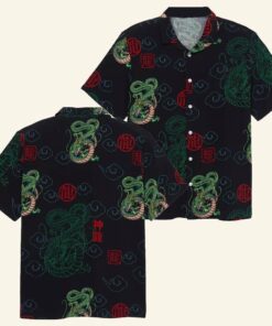 Dragon Ball Z Merch Shenron Button Up Shirt Best Gifts For Anime Lovers - WearandDecor