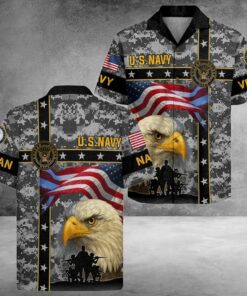 US Navy 250Th Years Of Service Hawaiian Shirt America Land Of The Free Gifts For Her