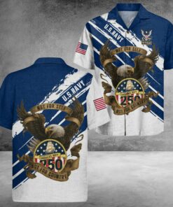 US Navy 250Th Years Of Service Hawaiian Shirt
