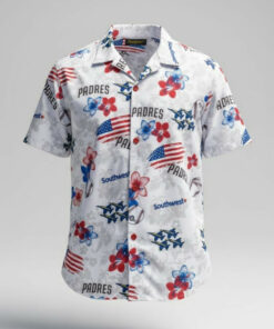 2026 San Diego Padres Patriotic Hawaiian Shirt Giveaway Birthday Gifts For Friends