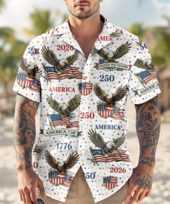 250 Years America 1776-2026 Patriotic Hawaii Shirt America 250 Merchandise Gifts For Patriots