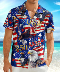 Usa 250 Anniversary Eagle 1776-2026 Patriotic Hawaii Shirt America 250 Merchandise Patriotic Presents
