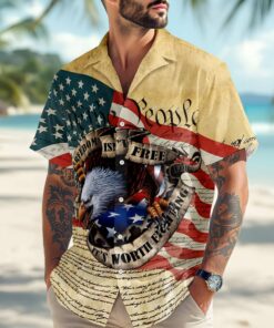 Freedom Isn't Free, It's Worth Fighting For - America 250 Hawaii Shirt America 250 Merchandise Patriotic Themed Gifts