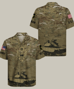 US Army 250th Years Of Service Hawaiian Shirt Proud Veteran Clothes Boyfriend Gift