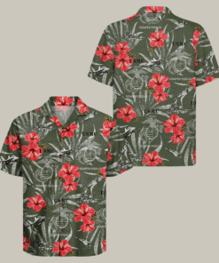 US Marines 250th Anniversary Hawaiian Shirt
