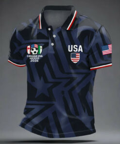 USA Soccer Polo Shirt World Cup 2026 Fan Gear Canada Mexico Football Clothing Gift For USA Fans
