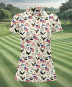 250 Years American Symbol Patriotic Golf Polo Shirt Independence Day Apparel for Golfers