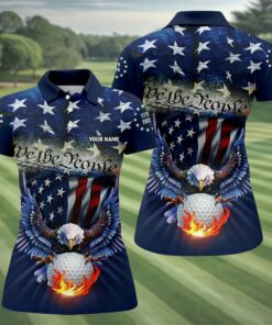 Custom We The People Eagle Polo Shirt 250th Anniversary Apparel Men's Golfing Outfit