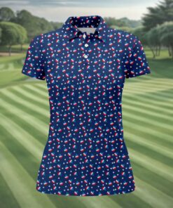 Funny Dirty Finger 4th Of July Golf Polo Shirt 250th Anniversary Golf Shirt For Women