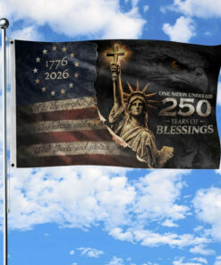 Eagle USA 250 Years Of Blessings Flag Outdoor 4Th Of July Decorations Gift For Patriots