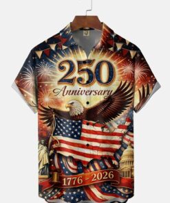 USA 250Th Anniversary Hawaiian Shirt USA 250 Years Of Freedom Clothes Father's Day