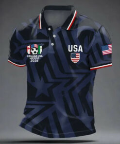 USA Soccer Polo Shirt Canada Mexico 2026 World Cup Fan Gear Gift For USMNT Supporters