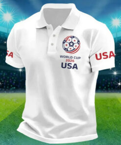World Cup 2026 USA Polo Shirt Soccer Fan Gear Best Gift For American Football Supporters