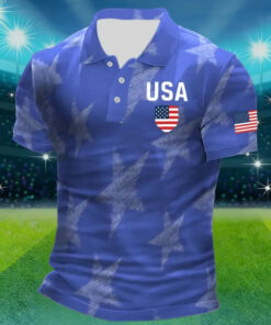 USA Soccer Fan Polo Shirt World Cup 2026 Patriotic Fan Clothing Gift For Football Supporters