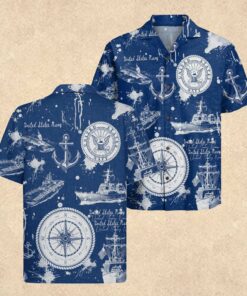 US Navy 250th Years Of Service Hawaiian Shirt Father's Day