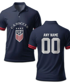 Personalized World Cup 2026 USA Soccer Team Polo Shirt Custom Soccer Polos Gifts For Fans