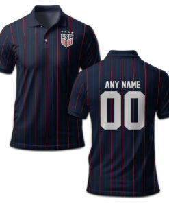 Personalized World Cup 2026 USA Soccer Team Polo Shirt Team USA Custom Apparel Fans Gifts