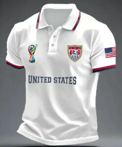 USA FIFA World Cup 2026 Polo Shirt United States Soccer Trophy Fan Gear Best Gift For Men