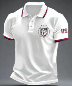 USA Soccer Stars Polo Shirt FIFA World Cup 2026 Fan Gear Mens Shirts Best Gift For Men