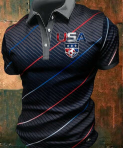 USA Soccer Polo Shirt FIFA World Cup 2026 Mens Polo Shirts Fan Gear Gift For Men