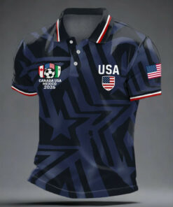USA FIFA World Cup 2026 Polo Shirt Canada Mexico Host Nations Soccer Fan Apparel Gift