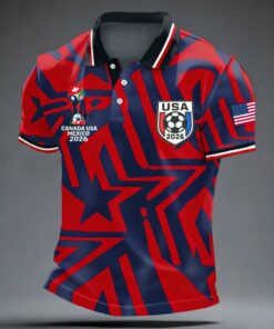 Canada USA Mexico 2026 Polo Shirt FIFA World Cup Soccer Fan Gear Mens Polo Shirts Gift