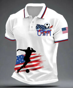 USA Soccer Supporter Polo Shirt FIFA World Cup 2026 Apparel Gift For Soccer Fans