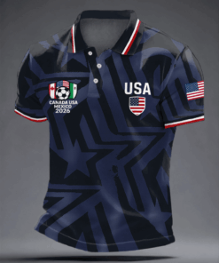 Men's USA Soccer 2026 World Cup Polo Shirt Gift for USA Soccer Team