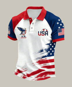 USA 2026 FIFA World Cup Eagle Polo Shirt American Flag Soccer Clothes Best Fan Gift