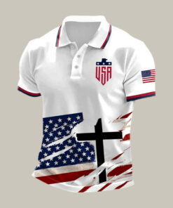 USA 2026 FIFA World Cup Faith Cross Polo Shirt World Cup Shirt Soccer Lover Present