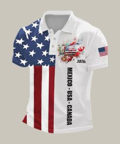 USA Mexico Canada 2026 FIFA World Cup Polo Shirt World Cup 2026 Host Cities Merch Fan Gear