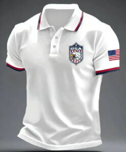 USA Eagle Shield Polo Shirt FIFA World Cup 2026 Fan Gear Mens Polo Shirts Best Gift Ideas
