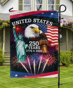 USA 250 Years Strong Flag Let Freedom Rise United States Patriotic